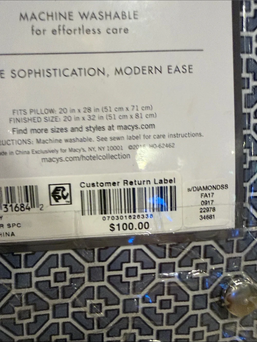 Hotel Collection 525 Thread Count 100% Cotton Standard Pillowcase Pair
